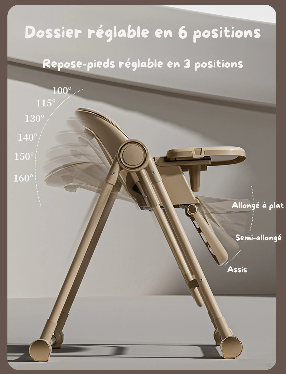 Chaise Haute Bébé 3-en-1 Évolutive : Le Siège Ultime de 0 à 6 Ans