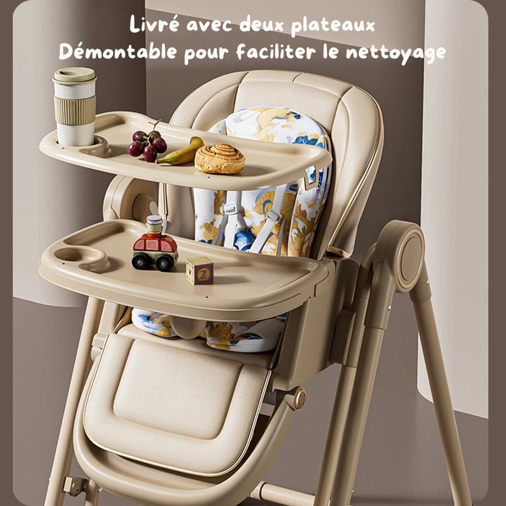 Chaise Haute Bébé 3-en-1 Évolutive : Le Siège Ultime de 0 à 6 Ans