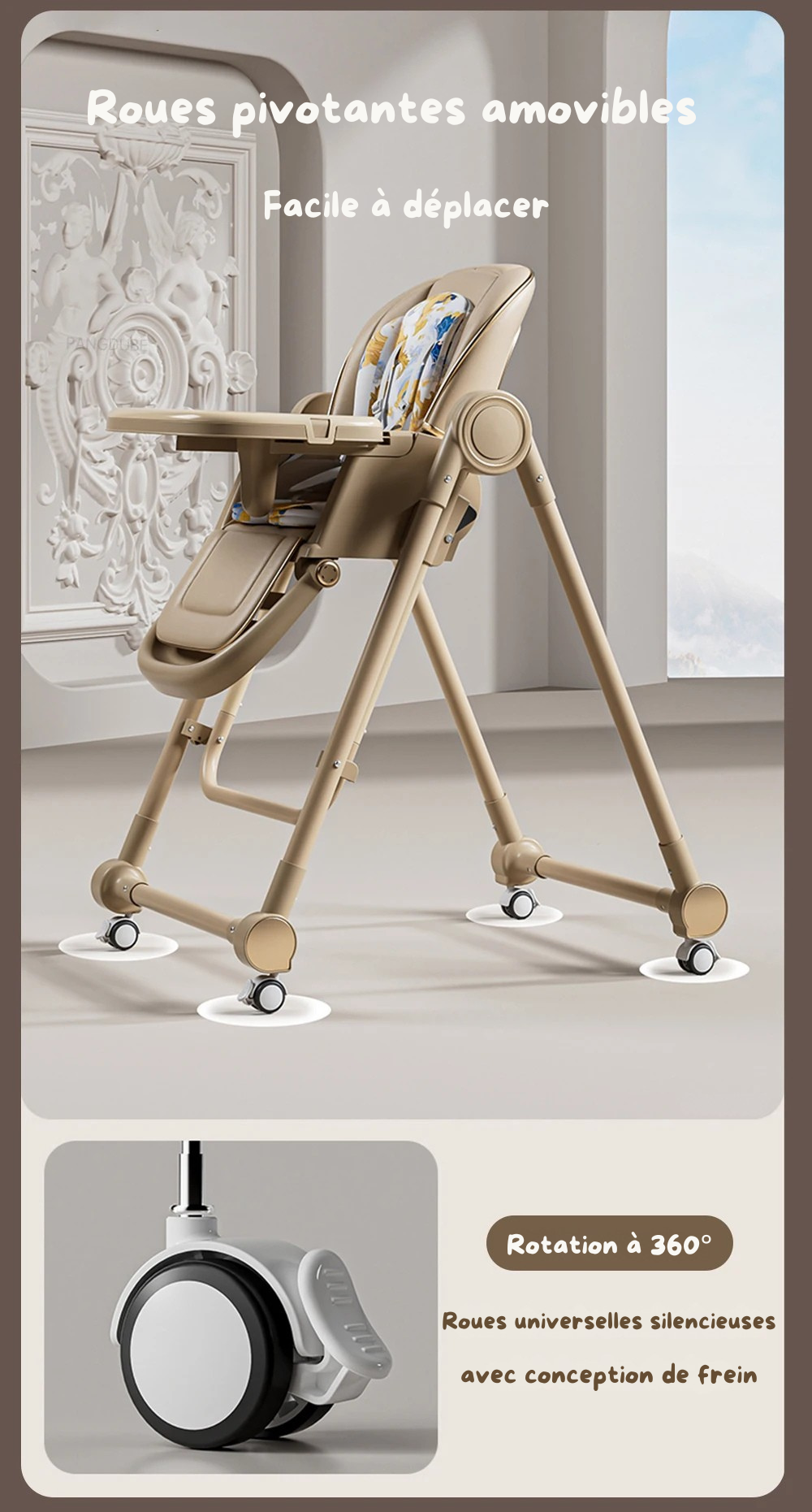Chaise Haute Bébé 3-en-1 Évolutive : Le Siège Ultime de 0 à 6 Ans