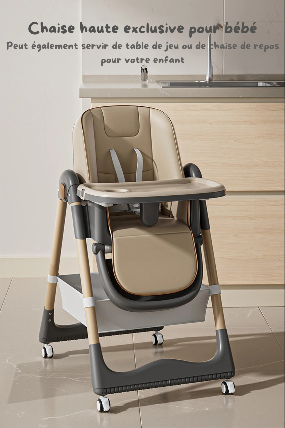 Chaise Haute Bébé Évolutive 8 en 1 : Sécurité, Confort et Polyvalence Ultimes