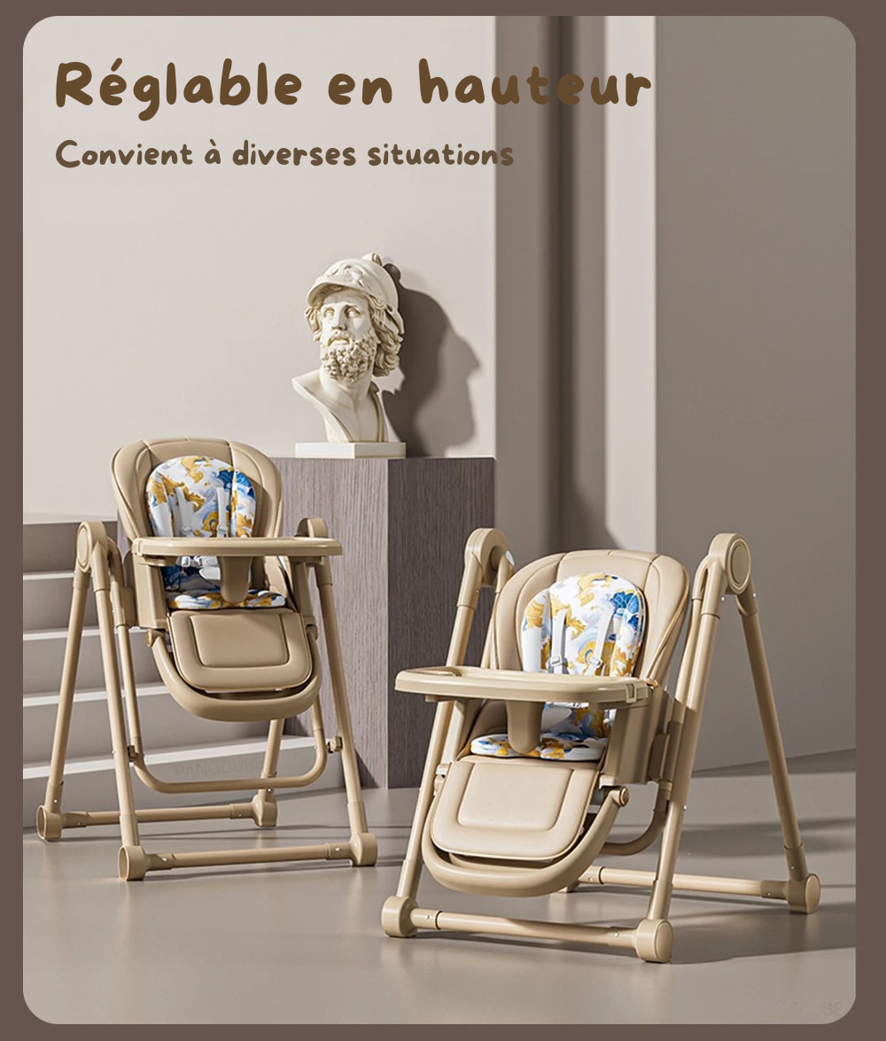 Chaise Haute Bébé 3-en-1 Évolutive : Le Siège Ultime de 0 à 6 Ans