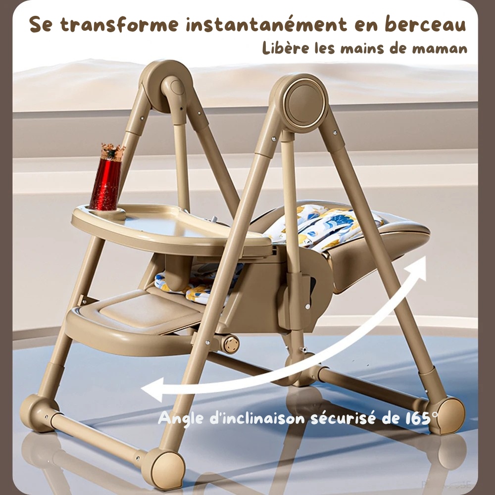 Chaise Haute Bébé 3-en-1 Évolutive : Le Siège Ultime de 0 à 6 Ans