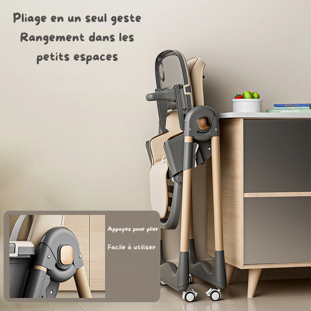 Chaise Haute Bébé Évolutive 8 en 1 : Sécurité, Confort et Polyvalence Ultimes