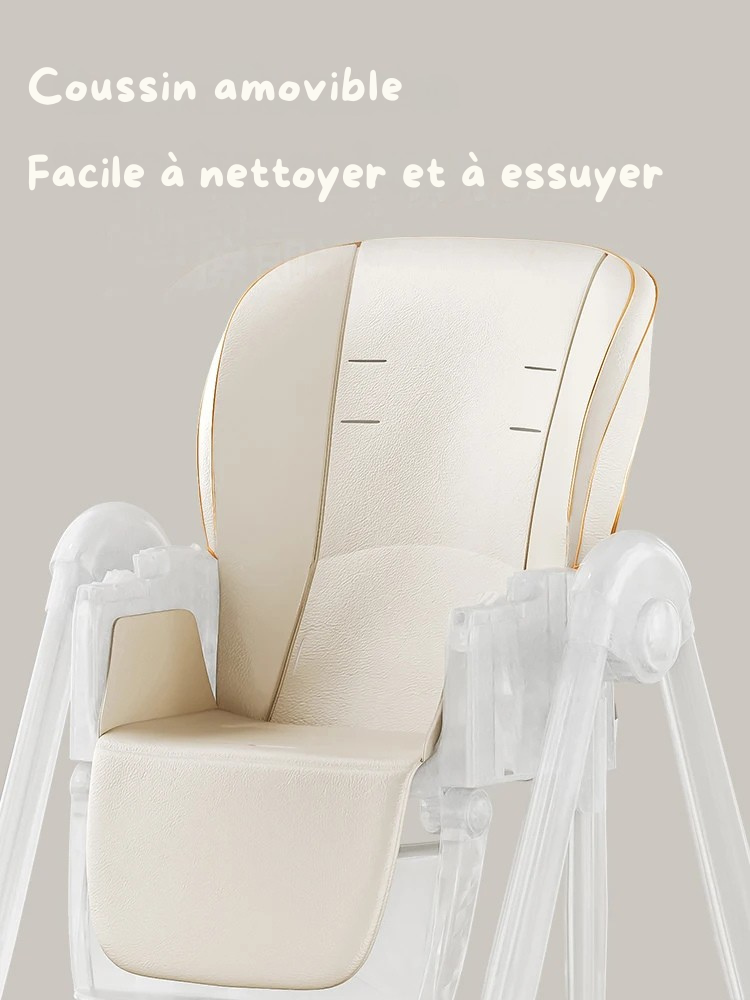 Chaise Haute Bébé 2-en-1 avec Mode Bercante - Confort et Liberté de 6 Mois à 3 Ans