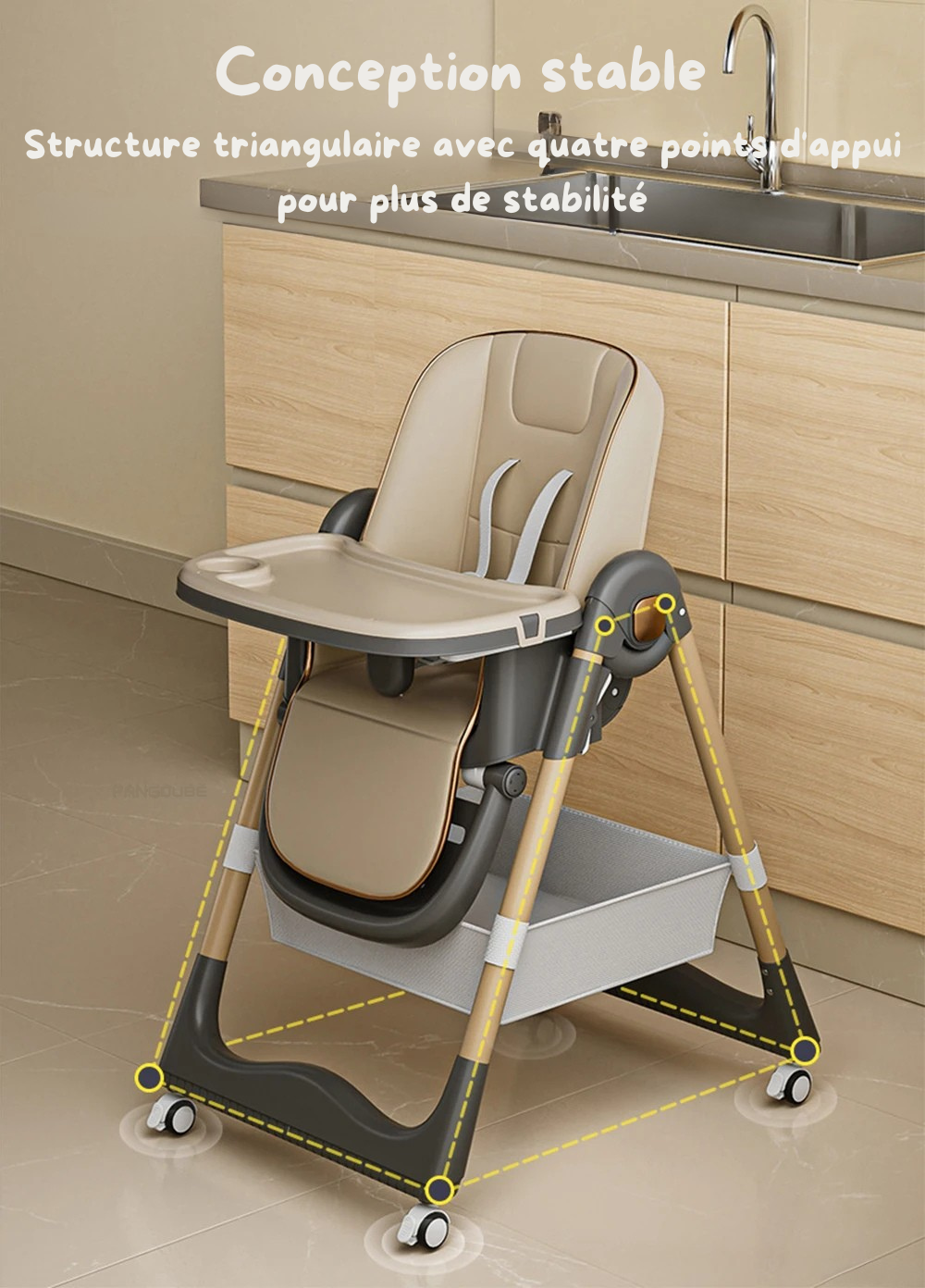 Chaise Haute Bébé Évolutive 8 en 1 : Sécurité, Confort et Polyvalence Ultimes