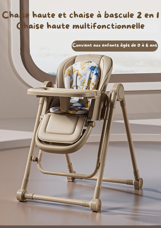 Chaise Haute Bébé 3-en-1 Évolutive : Le Siège Ultime de 0 à 6 Ans
