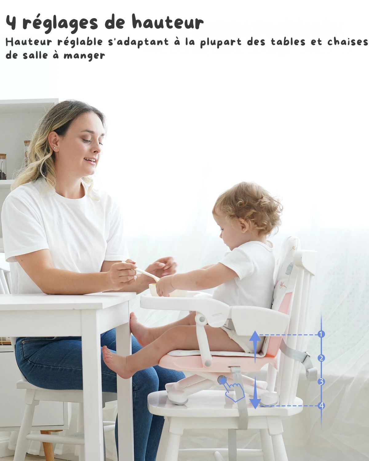 Chaise Haute Pliable à Fixer - Siège Bébé Universel pour 6 à 36 Mois