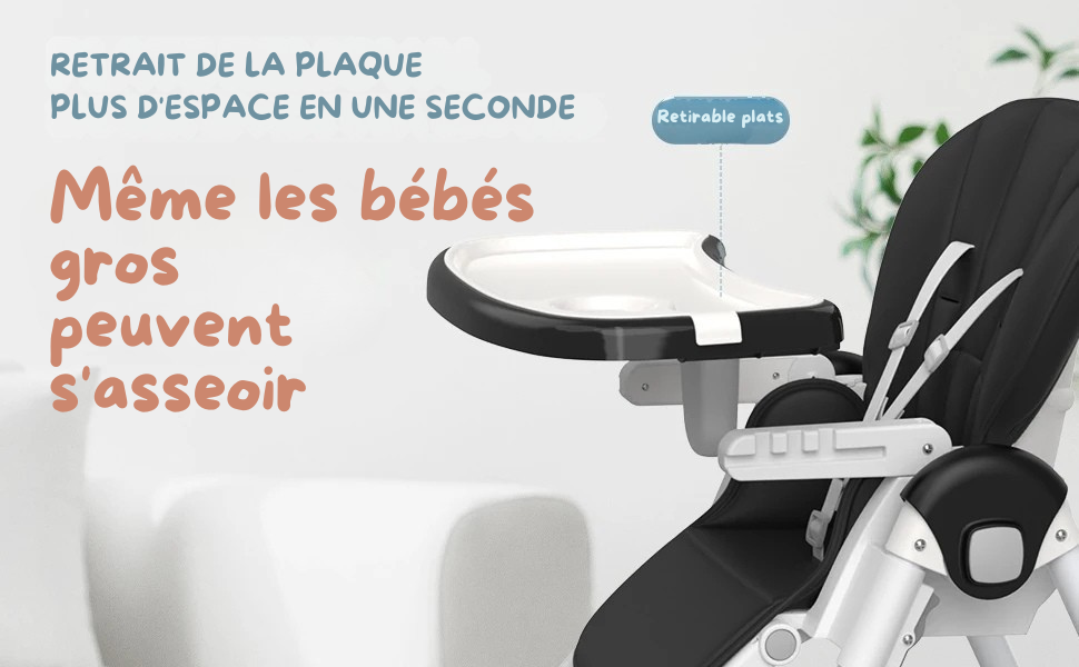 Chaise Haute Évolutive 8-en-1 - L'Alliance Parfaite du Confort et de la Sécurité (6-36 mois)