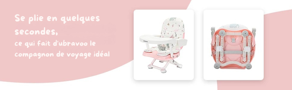 Chaise Haute Pliable à Fixer - Siège Bébé Universel pour 6 à 36 Mois