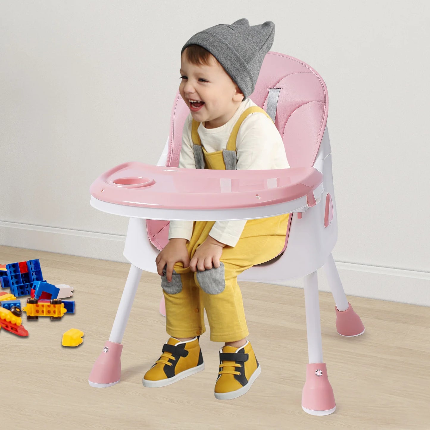 Chaise Haute Bébé Moderne - Hauteur Réglable 3 en 1 pour un Confort Optimal