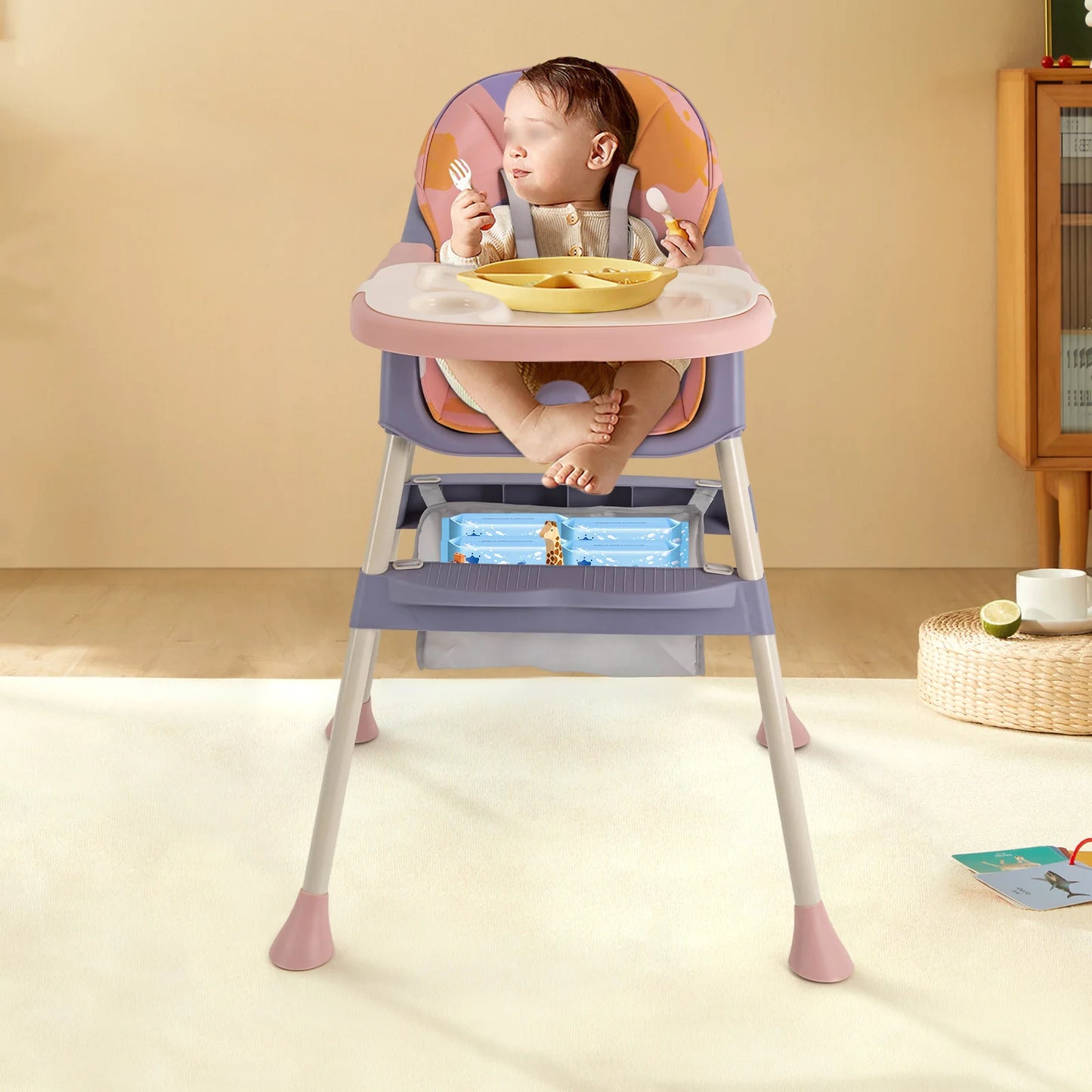 Chaise Haute Bébé Ergonomique - Confort et Soutien Optimal pour les Repas