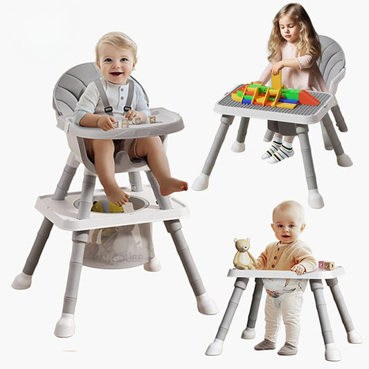 Chaise Haute Bébé 7-en-1 Évolutive - Le Compagnon de Croissance de 0 à 8 Ans
